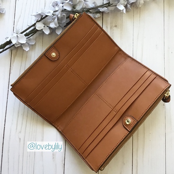 NWT Kate Spade Larchmont Avenue Warm Cognac Wallet - Picture 4 of 7